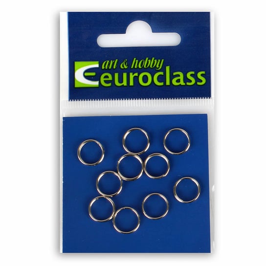 Euroclass, kółko-łącznik, 9 mm, platynowy, 10 sztuk Euroclass