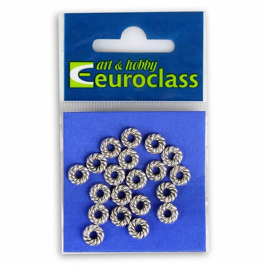 Euroclass, koraliki ozdobne, oponka, srebrny, 20 sztuk Euroclass