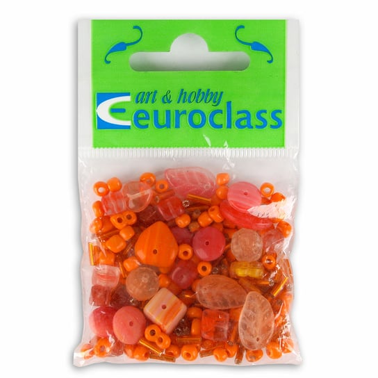 Euroclass, koraliki ozdobne, pomarańczowe, mix wzorów Euroclass