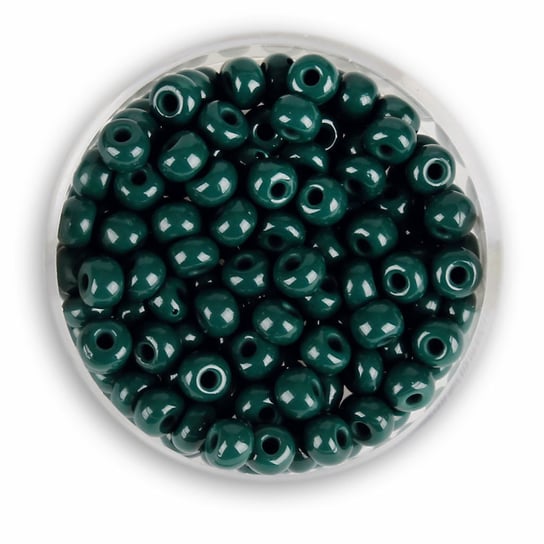 Euroclass, koraliki ozdobne, rokoko, ciemnozielone, 4,5 mm, 17 g Euroclass