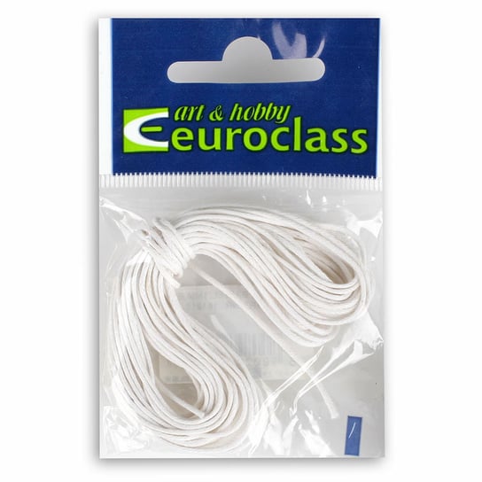 Euroclass, sznurek bawełniany, biały 1 mm, 5 m Euroclass