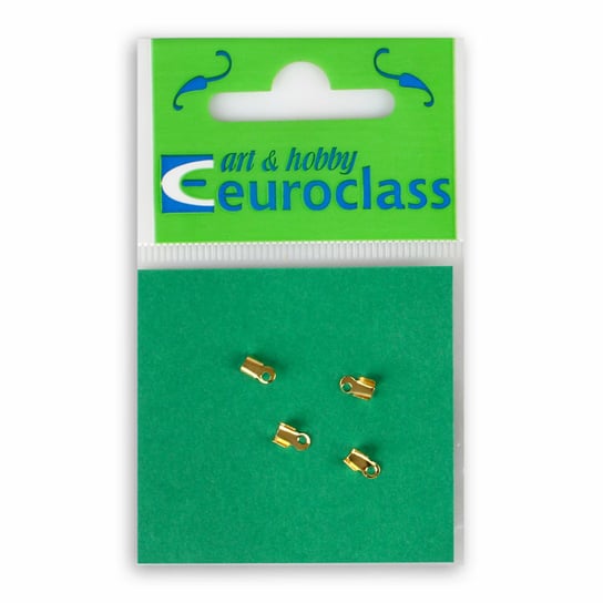Euroclass, zacisk do rzemyka, złoty, 3 mm, 4 sztuki Euroclass