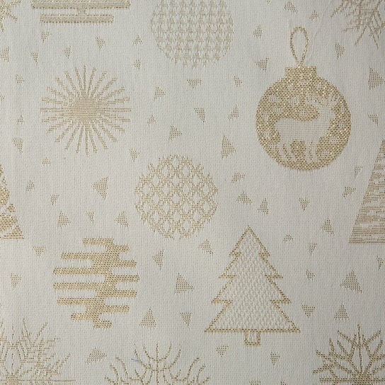 Eurofirany, Bieżnik świąteczny, biało-złoty, 40x180 cm Eurofirany