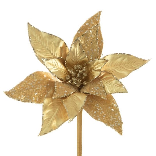 Eurofirany, Kwiat Dekoracyjny, złoty, 25  CM Eurofirany