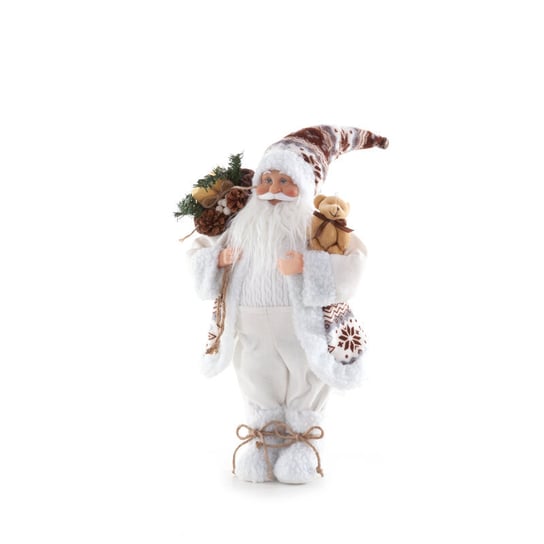 Eurofirany, Śliczna Figurka świąteczna, Mikołaj z misiem, 45 cm Eurofirany