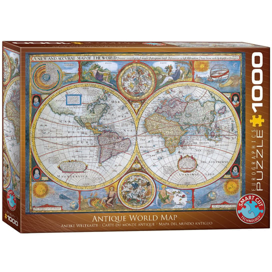 Eurographics, puzzle, Antyczna mapa świata, 1000 el. EuroGraphics