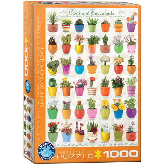 Eurographics, puzzle, Cacti Succulents, 1000 el. EuroGraphics