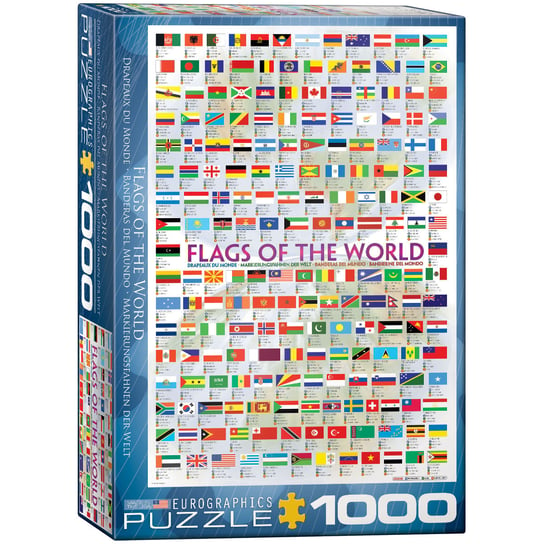 EuroGraphics, puzzle, Flagi Świata, 1000 el. EuroGraphics