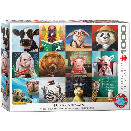 Eurographics, puzzle, Funny Animals By Lucia Heffernan, 1000 el. EuroGraphics
