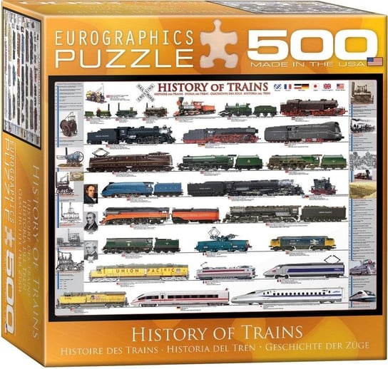 EuroGraphics, puzzle, History of trains, 500 el. EuroGraphics