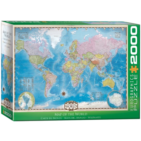 Eurographics, puzzle, Map Of The World, 2000 el. EuroGraphics