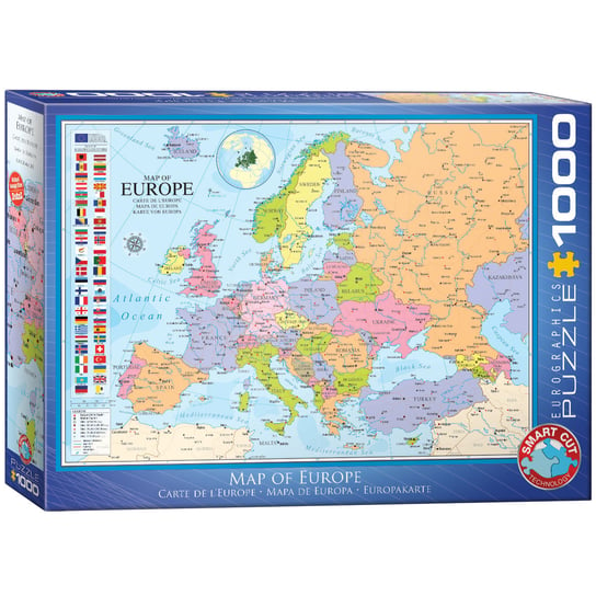 EuroGraphics, puzzle, Mapa Europy, 1000 el. EuroGraphics