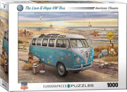 EuroGraphics, puzzle, Miłość & Nadzieja, VW Bus, 1000 el. EuroGraphics