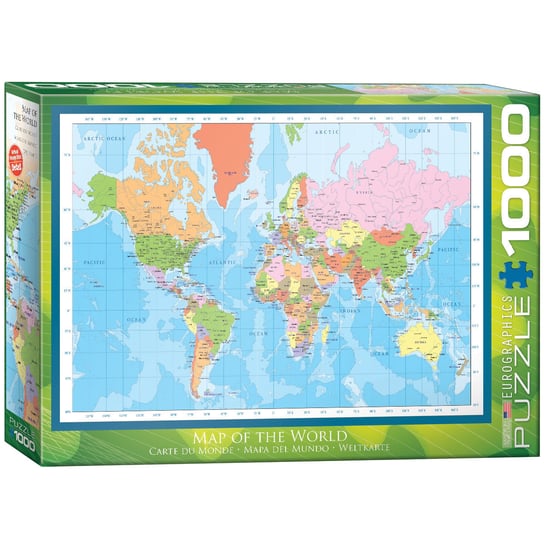 Eurographics, puzzle, Modern Map Of The World, 1000 el. EuroGraphics
