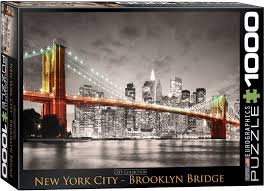 Eurographics, puzzle, New York City Brooklyn Bridge, 1000 el. EuroGraphics