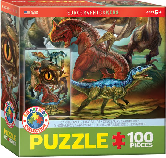 Eurographics, puzzle, Smartkids, Carnivorous Dinosaurs, 100 el. EuroGraphics