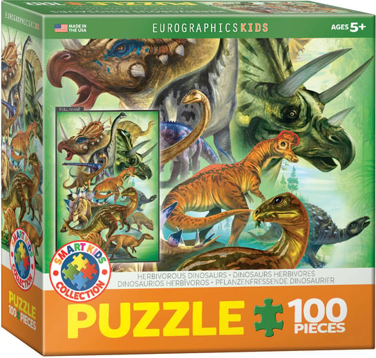 Eurographics, puzzle, Smartkids, Herbivorous Dinosaurs, 100 el. EuroGraphics