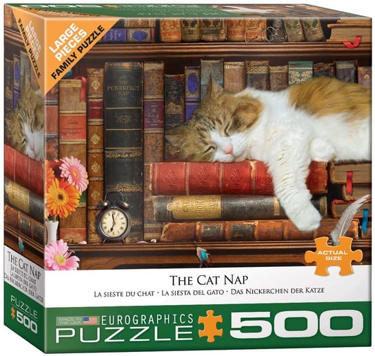 EuroGraphics, puzzle, Śpiący Kot, 500 el. EuroGraphics