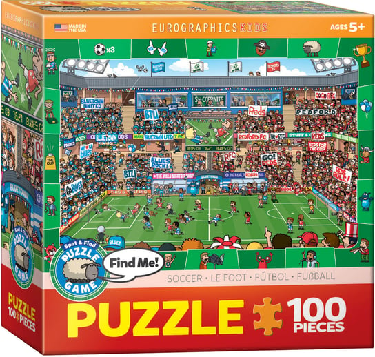 Eurographics, puzzle, Spot Find Soccer, 100 el. EuroGraphics