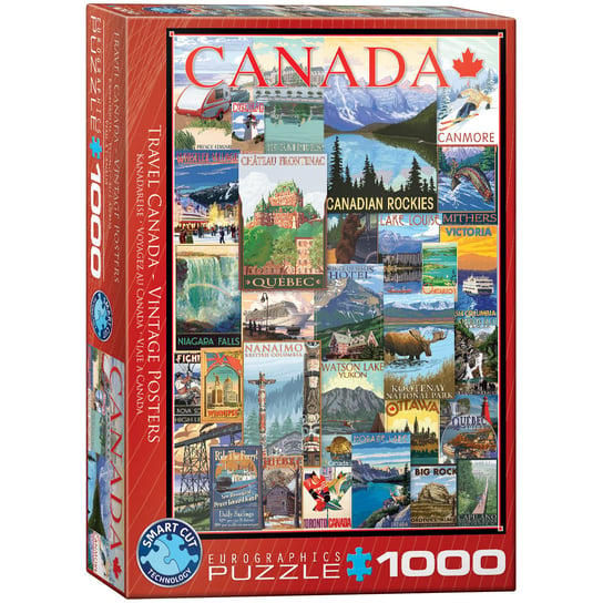 Eurographics, puzzle, Travel Canada Vintage Poste, 1000 el. EuroGraphics