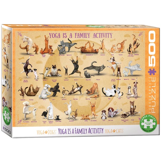 Eurographics, puzzle, Yoga Is A Family Activity, 500 el. EuroGraphics