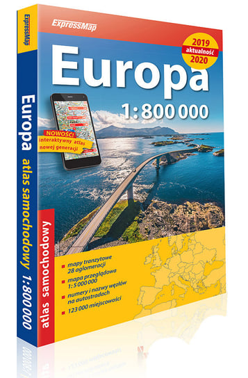 Europa 1:800 000. Atlas samochodowy Opracowanie zbiorowe
