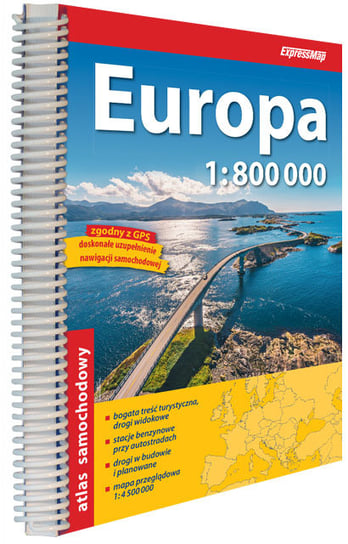 Europa atlas samochodowy 1:800 000 Opracowanie zbiorowe