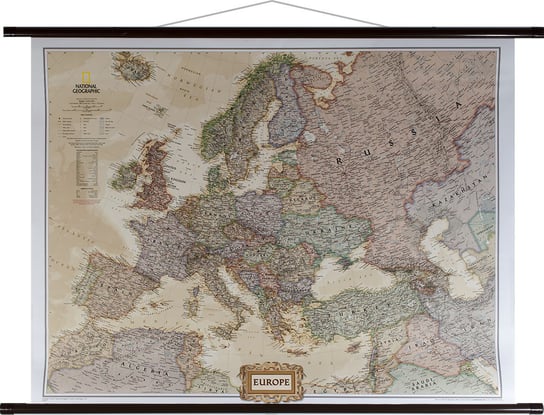 Europa Executive. Mapa ścienna polityczna 1:8 425 000, National Geographic Opracowanie zbiorowe