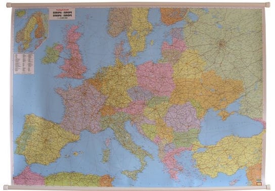 Europa. Mapa ścienna administracyjno-drogowa 1:3 500 000 Freytag & Berndt