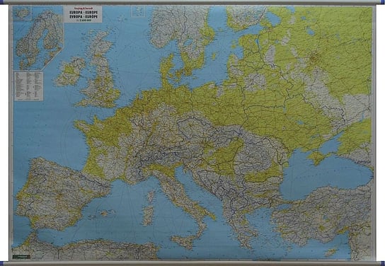Europa mapa ścienna fizyczna 1:2 600 000, Freytag&Berndt Freytag&Berndt