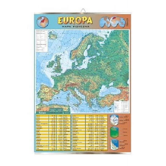 Europa mapa V fizyczna plansza plakat VISUAL System