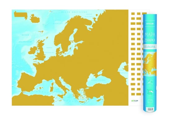 Europa. Mapa zdrapka 1:9 000 000 Artglob