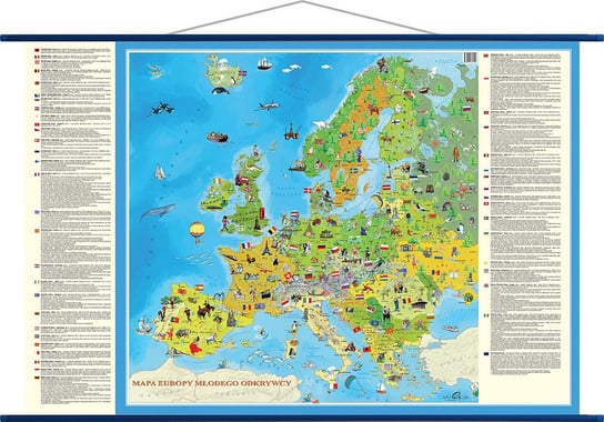 Europa Młodego Odkrywcy mapa ścienna dla dzieci Artglob
