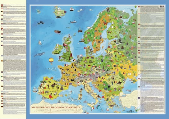Europa Młodego Odkrywcy mapa ścienna - tapeta XL dla dzieci, 200x160 cm Artglob