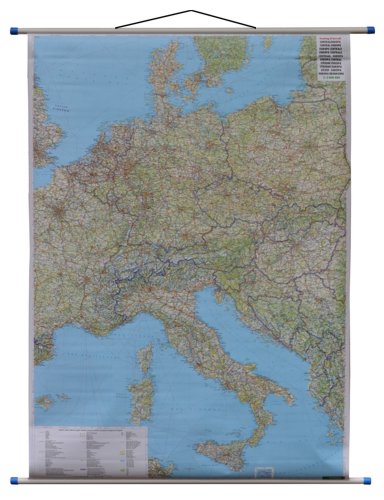 Europa Środkowa mapa ścienna samochodowa 1:2 000 000, Freytag&Berndt Creative's