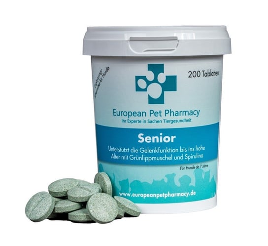 Europen Pet Pharmacy,  Senior,200 tabletek Suplement na stawy dla psów w każdym wieku European Pet Pharmacy Polska