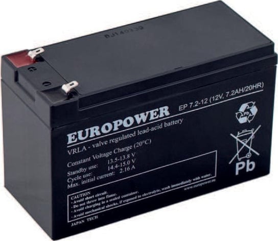 Europower Akumulator EP 12V/7.2Ah (T/AK-12007/0006-T2) Europower