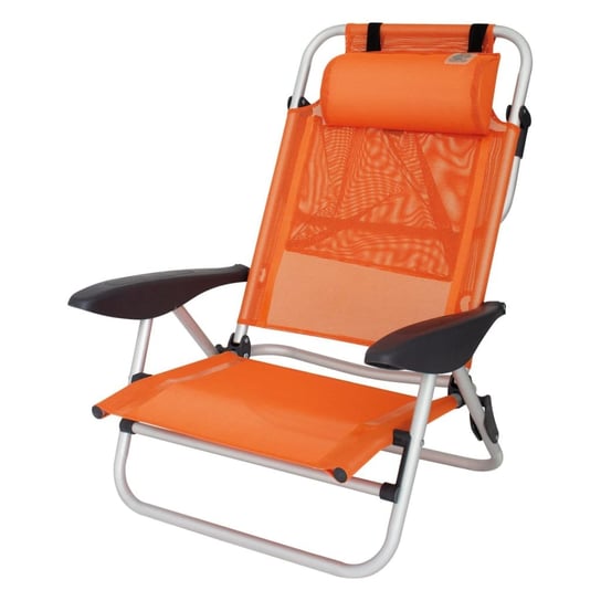 Eurotrail Krzesło plażowe Mallorca 2-w-1, pomarańczowe Eurotrail