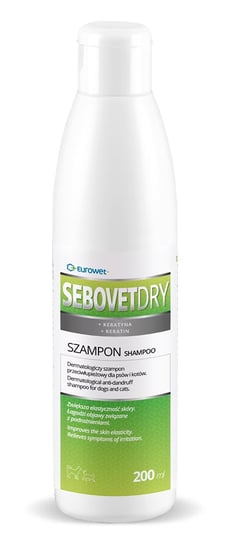 Eurowet Sebovet-Dry szampon dermatologiczny przeciwłupieżowy dla psów i kotów 200ml EUROWET