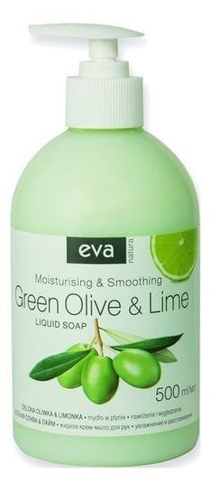 Eva, Natura, mydło w płynie kremowe Zielona Oliwka i Limonka, 500 ml Eva