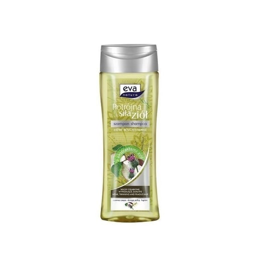 Eva, Natura Potrójna Siła Ziół, szampon do włosów z czarną rzepą, 400 ml Eva