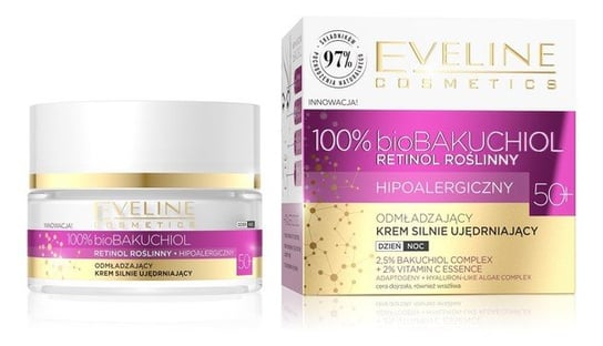 Eveline Cosmetics 100% Bio Bakuchiol Odmładzający Krem silnie ujędrniający 50+ na dzień i noc 50ml Eveline Cosmetics