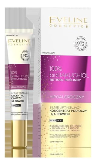 Eveline Cosmetics 100% Bio Bakuchiol Silnie liftingujący koncentrat pod oczy na dzień i noc 20ml Eveline Cosmetics