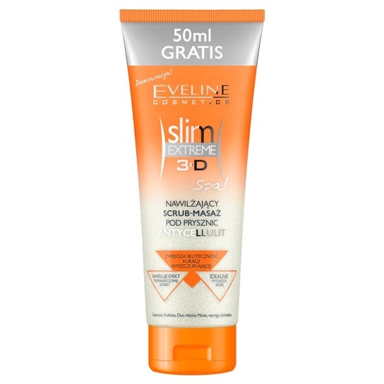 Eveline Cosmetics, 3D Slim Extreme, nawilżający scrub-masaż pod prysznic, 200 ml Eveline Cosmetics