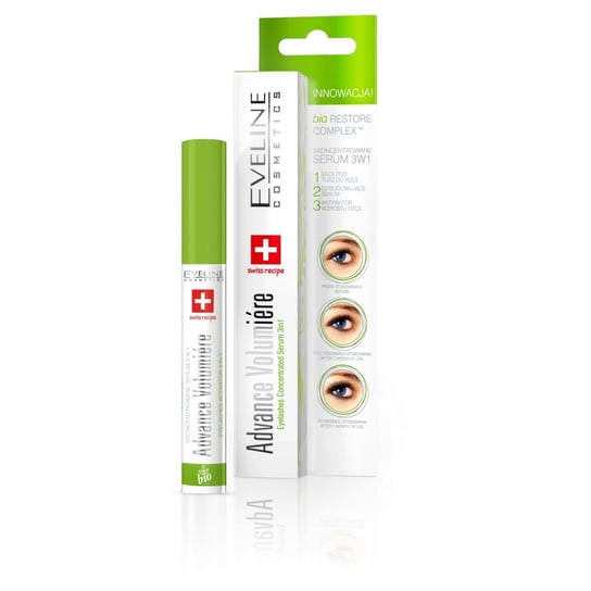 Eveline Cosmetics, Advance Volumiere, odżywka do rzęs 3w1, 10 ml Eveline Cosmetics