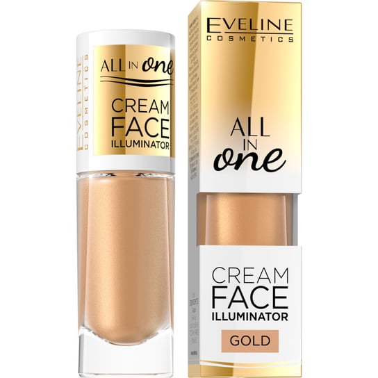 Eveline Cosmetics, All in One, Rozświetlacz w płynie, nr 02 gold Eveline Cosmetics