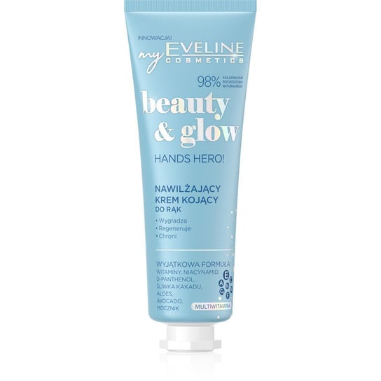 Eveline Cosmetics, Beauty & Glow, Nawilżający krem kojący do rąk Hands Hero!, 50 ml Eveline Cosmetics
