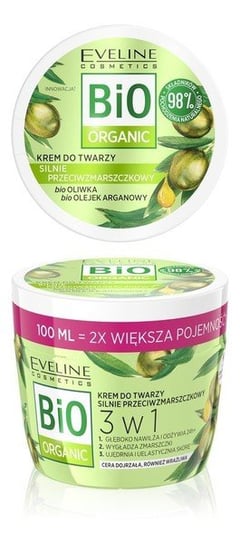 Eveline Cosmetics Bio Organic Krem do twarzy silnie przeciwzmarszczkowy 3w1 Bio Oliwka 100ml Eveline Cosmetics