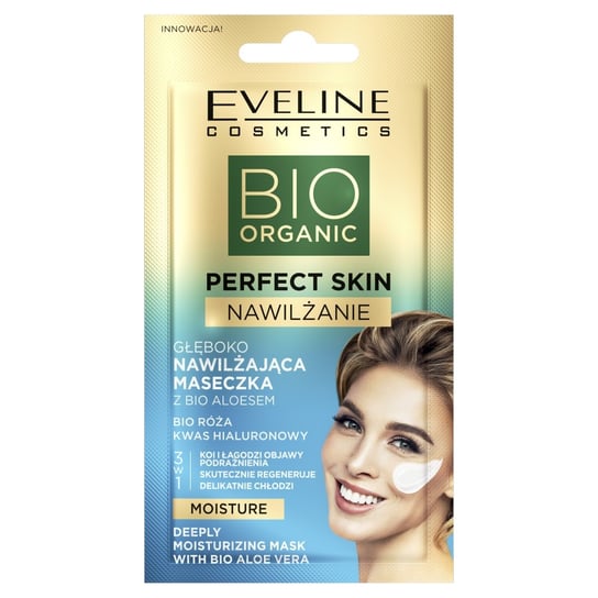 Eveline Cosmetics Bio Organic Perfect Skin Głęboko Nawilżająca Maseczka z bio aloesem 8ml Eveline Cosmetics