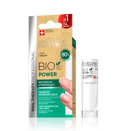 Eveline Cosmetics, Bio Power, utwardzacz naturalny do paznokci, 8 ml Eveline Cosmetics